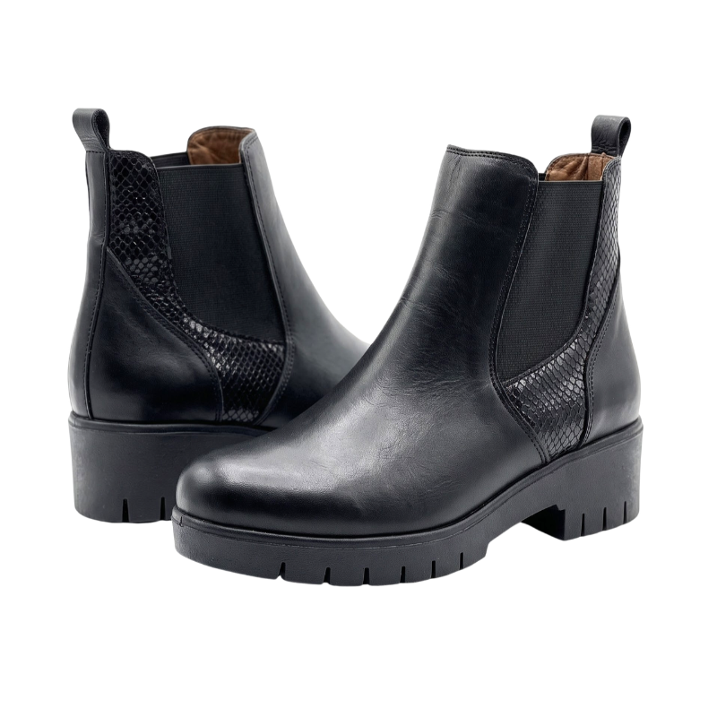 Bottines Chelsea en Cuir Véritable pour Femmes, vue 3